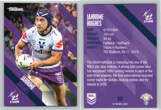 Card # 066 Jahrome Hughes NRL 2021 Traders Storm