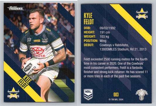 Card # 083 Kyle Feldt NRL 2021 Traders Cowboys