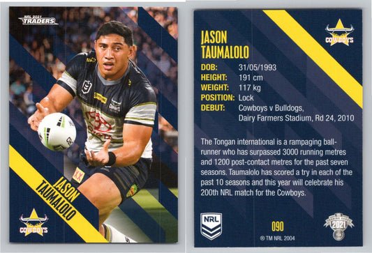Card # 090 Jason Taumalolo NRL 2021 Traders Cowboys