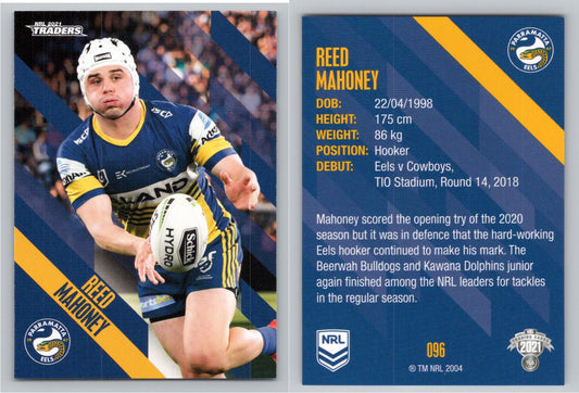 Card # 096 Reed Mahoney NRL 2021 Traders Eels