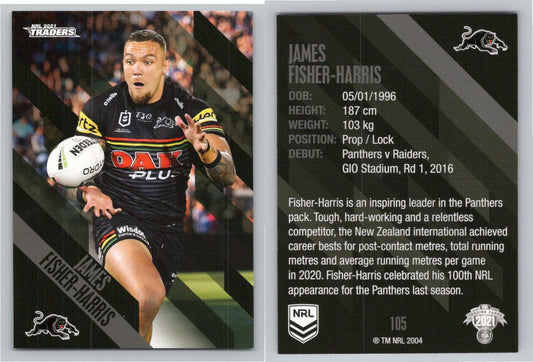 Card # 105 James Fisher-Harris NRL 2021 Traders Panthers
