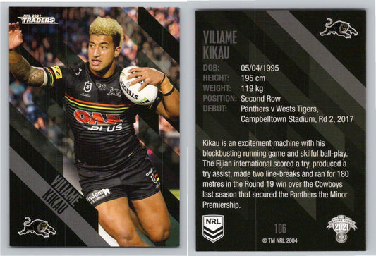 Card # 106 Viliame Kikau NRL 2021 Traders Panthers