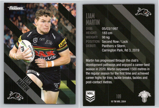 Card # 109 Liam Martin NRL 2021 Traders Panthers