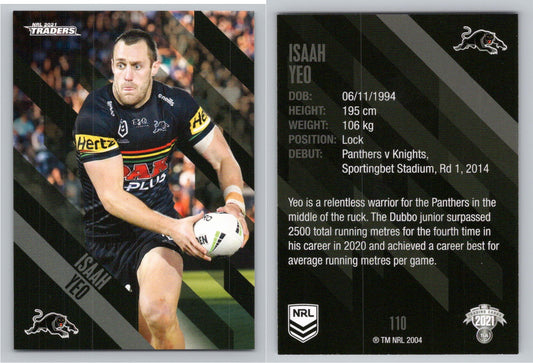Card # 110 Isaah Yeo NRL 2021 Traders Panthers