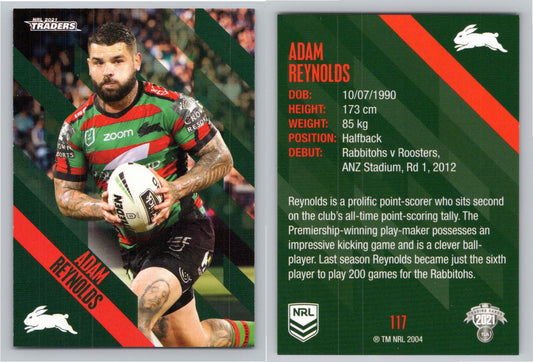 Card # 117 Adam Reynolds NRL 2021 Traders Rabbitohs