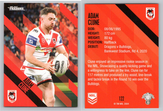Card # 122 Adam Clune NRL 2021 Traders Dragons