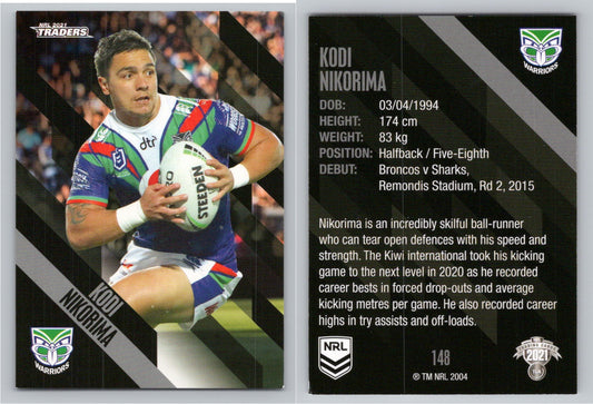 Card # 148 Kodi Nikorima NRL 2021 Traders Warriors