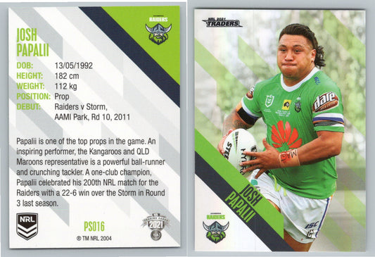 Card #  PS  016 Joseph Tapine NRL 2021 Traders Broncos