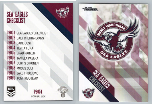 Card #  PS 051 Sea Eagles Checklist NRL 2021 Traders