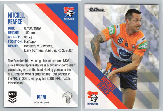 Card #  PS 078 Mitchell Pearce NRL 2021 Traders Knights