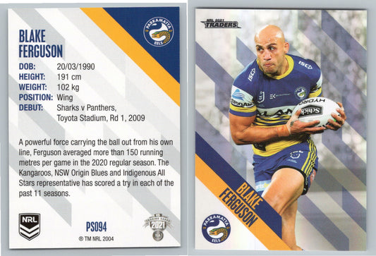 Card # PS 094 Blake Ferguson NRL 2021 Traders Parramatta