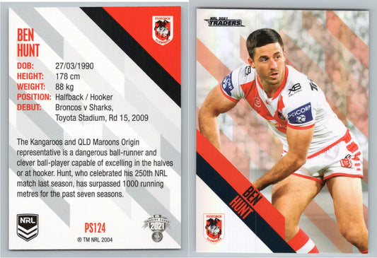 Card # PS 124 Ben Hunt NRL 2021 Traders Dragons