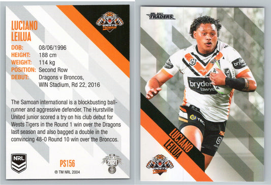 Card # PS 156 Luciano Leilua NRL 2021 Traders Tigers