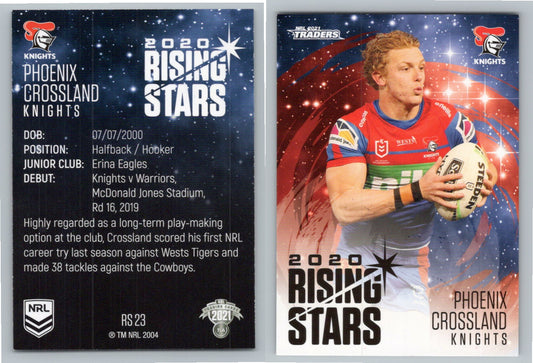 Card # RS 23 Phoenix Crossland Knights Rising Star NRL 2021 Traders