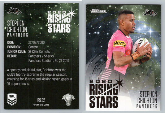 Card # RS 32 Stephen Crichton Panthers Rising Star NRL 2021 Traders