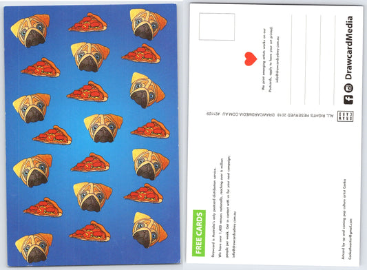 Pizza Dog Postcard