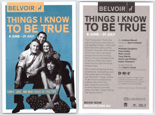 Things I know to be True Flyer