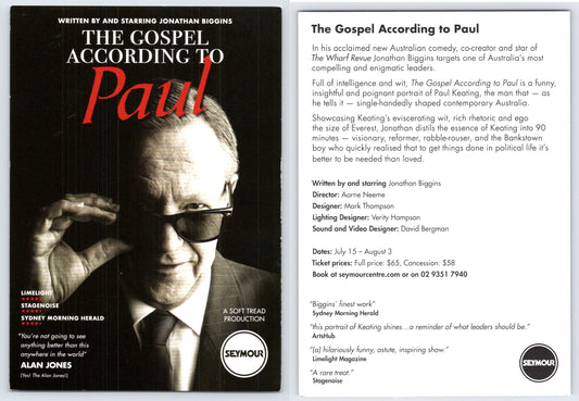 The Gospel according to Paul Flyer