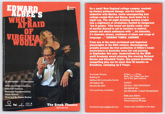 EDWARD ALBEE’S WHO’S AFRAID OF VIRGINIA WOOLF?