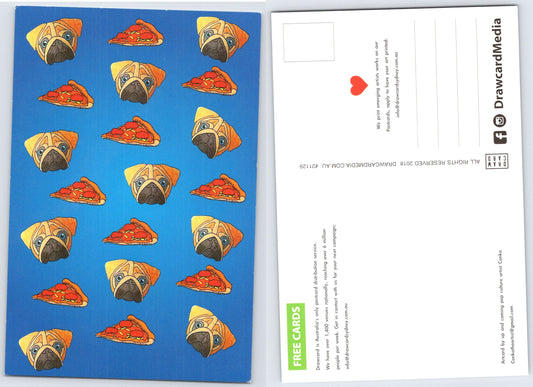 Pizza Dog Postcard 1