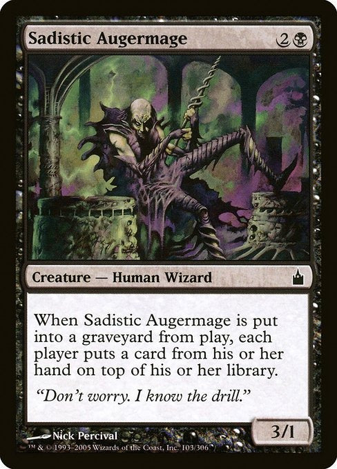 Card #  RAV 103 Sadistic Augermage Ravnica: City of Guilds