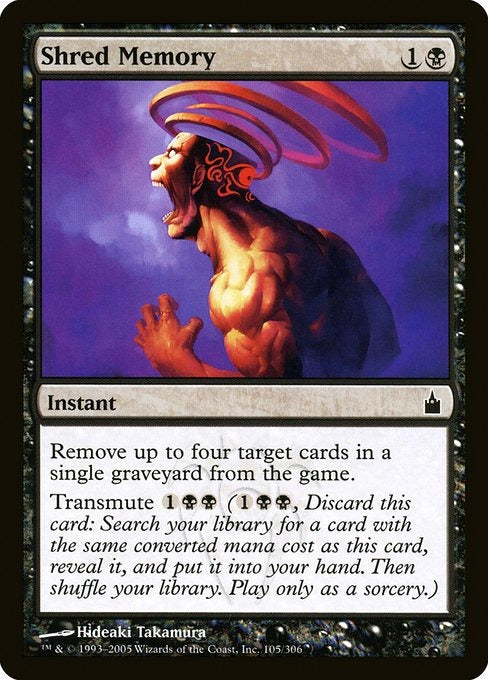 Card #  RAV 105 Shred Memory Ravnica: City of Guilds