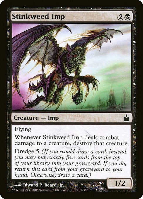 Card #  RAV 107 Stinkweed Imp Ravnica: City of Guilds