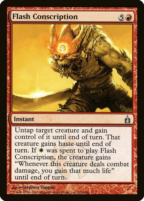 Card #  RAV 124 Flash Conscription Ravnica: City of Guilds