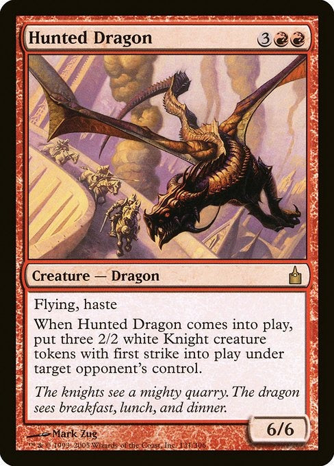Card #  RAV 131 Hunted Dragon Ravnica: City of Guilds