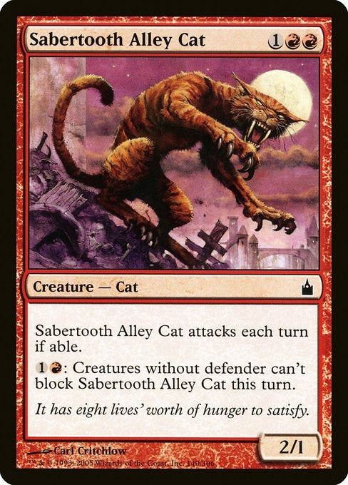 Card #  RAV 140 Sabertooth Alley Cat Ravnica: City of Guilds