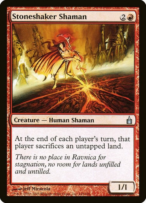 Card #  RAV 145 Stoneshaker Shaman Ravnica: City of Guilds
