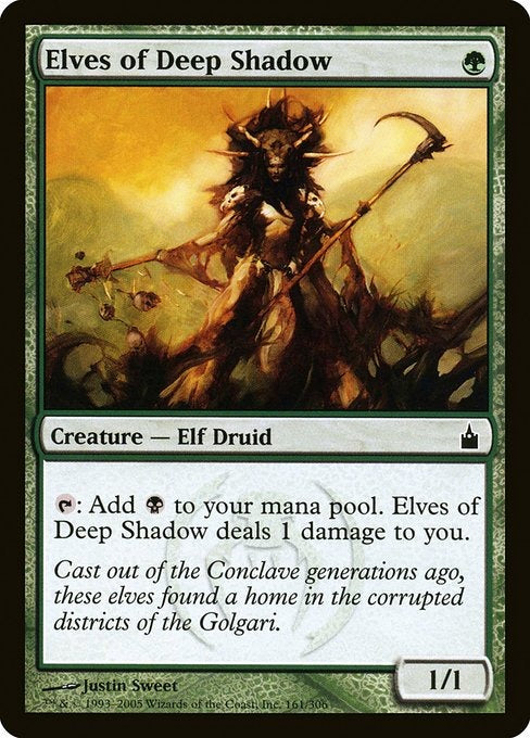 Card #  RAV 161 Elves of Deep Shadow Ravnica: City of Guilds