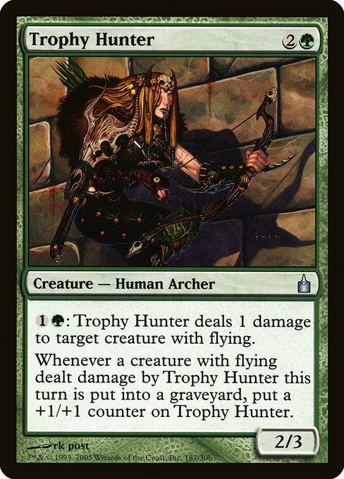 Card #  RAV 187 Trophy Hunter Ravnica: City of Guilds
