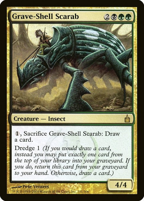 Card #  RAV 211 Grave-Shell Scarab Ravnica: City of Guilds