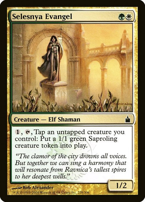 Card #  RAV 228 Selesnya Evangel Ravnica: City of Guilds