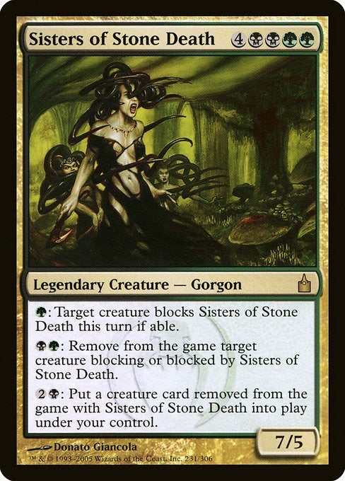 Card #  RAV 231 Sisters of Stone Death Ravnica: City of Guilds
