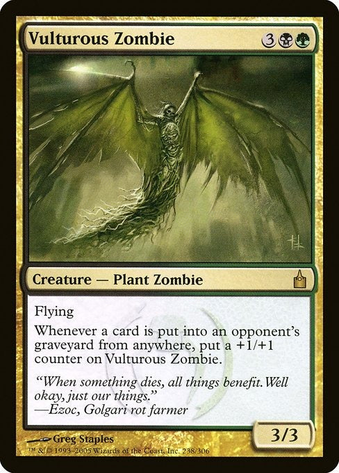 Card #  RAV 238 Vulturous Zombie Ravnica: City of Guilds