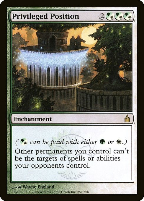 Card #  RAV 251 Privileged Position Ravnica: City of Guilds