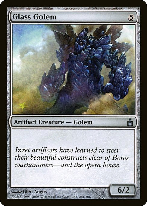 Card #  RAV 261 Glass Golem Ravnica: City of Guilds