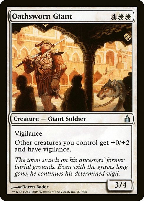 Card #  RAV 27 Oathsworn Giant Ravnica: City of Guilds