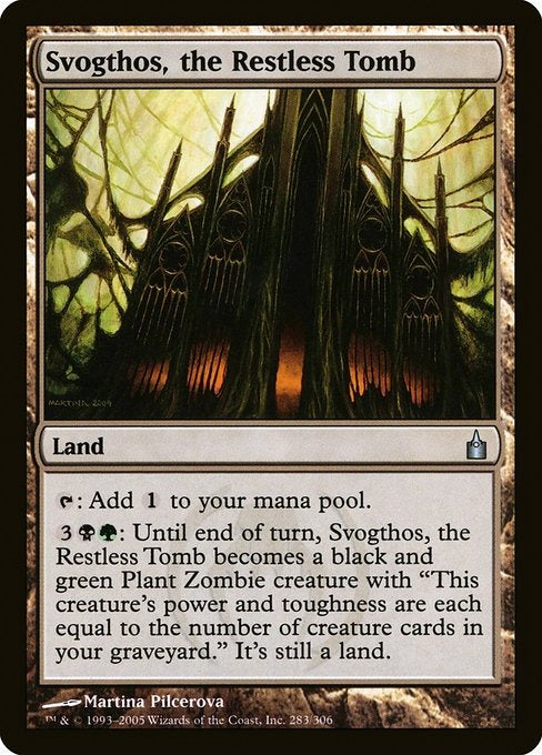 Card #  RAV 283 Svogthos, the Restless Tomb Ravnica: City of Guilds