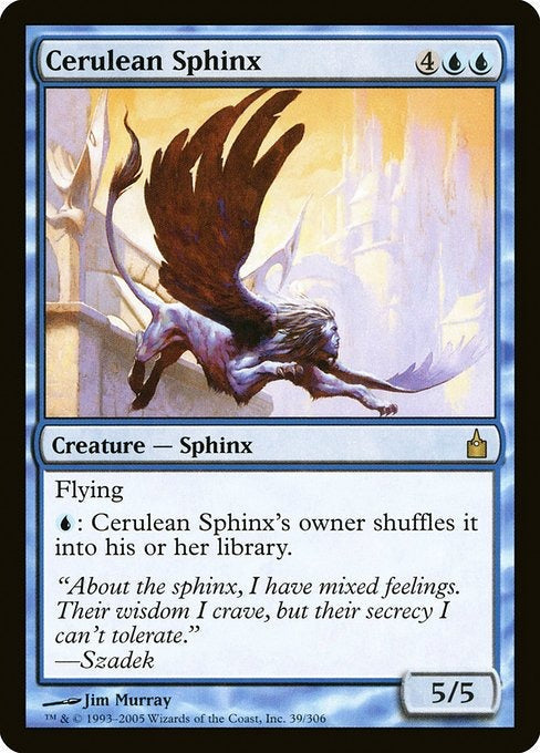 Card #  RAV 39 Cerulean Sphinx Ravnica: City of Guilds