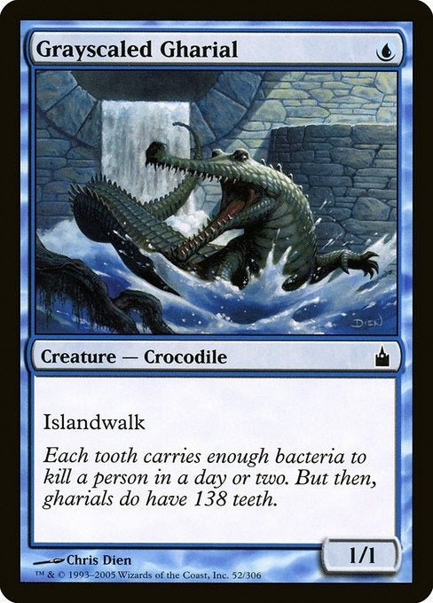 Card #  RAV 52 Grayscaled Gharial Ravnica: City of Guilds