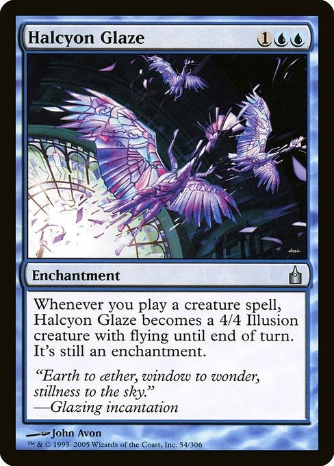 Card #  RAV 54 Halcyon Glaze Ravnica: City of Guilds