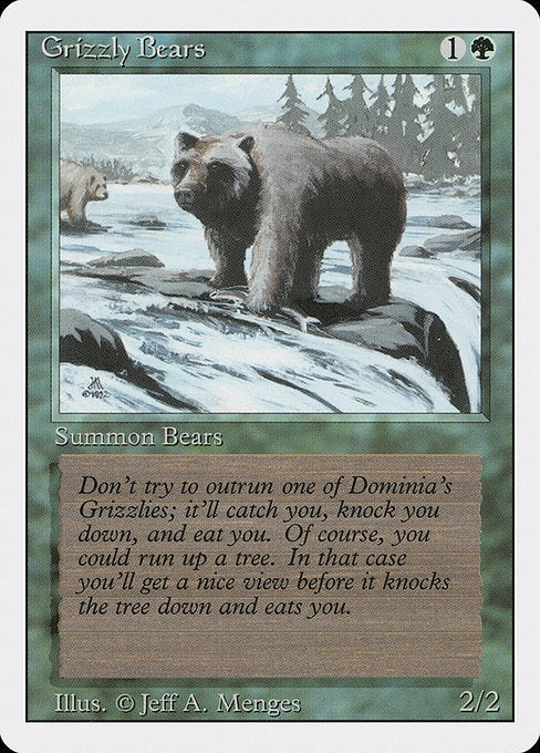 Grizzly Bears Revised Edition Card # 201