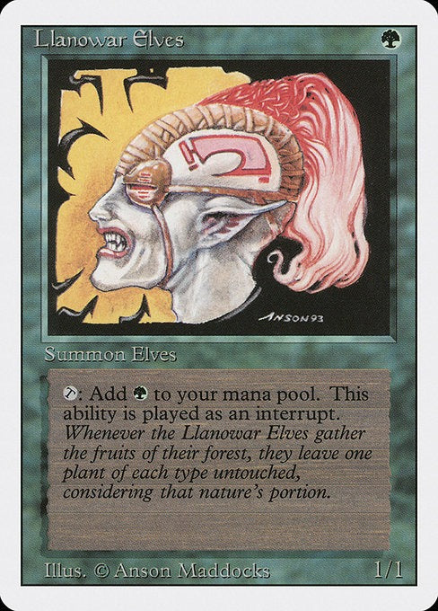Llanowar Elves Revised Edition Card # 211