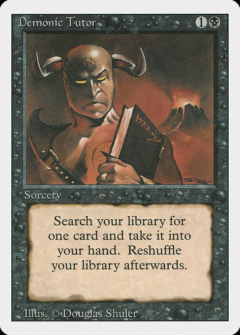 Demonic Tutor Revised Edition Card # 105