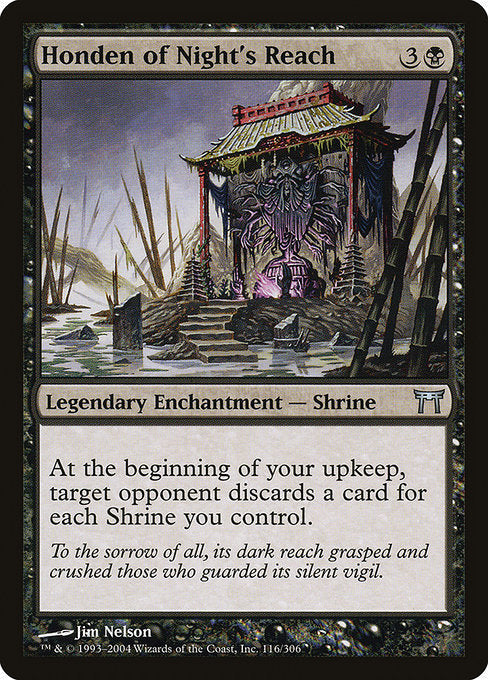 Card #  CHK 116 Honden of Night's Reach Champions of Kamigawa