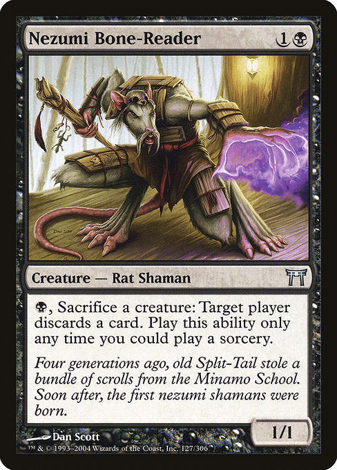 Card #  CHK 127 Nezumi Bone-Reader Champions of Kamigawa