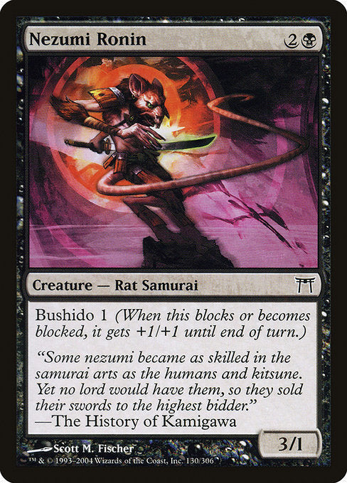 Card #  CHK 130 Nezumi Ronin Champions of Kamigawa